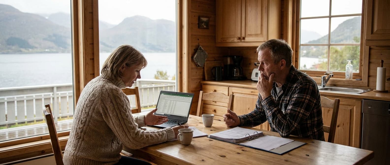 Person som håndterer økonomi og vurderer bankbytte