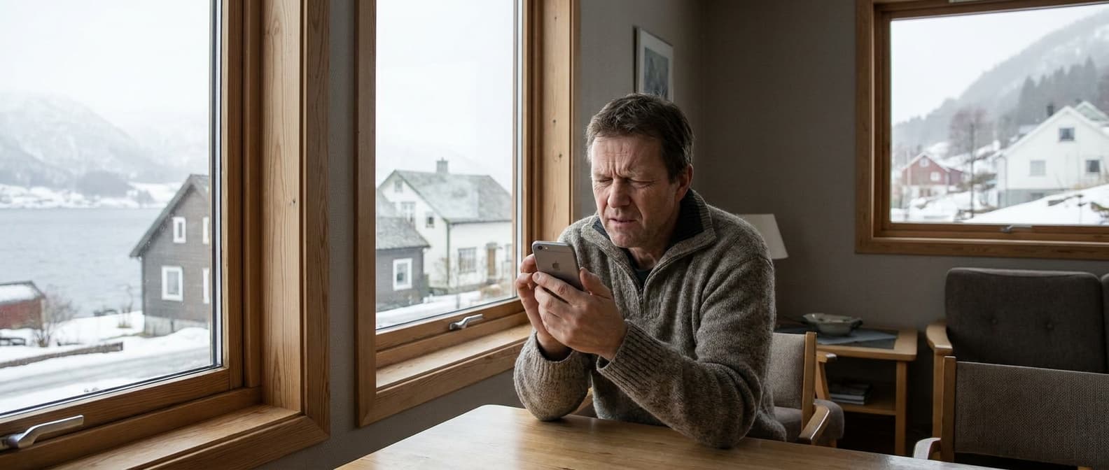Person sjekker lånetilbud på dagen