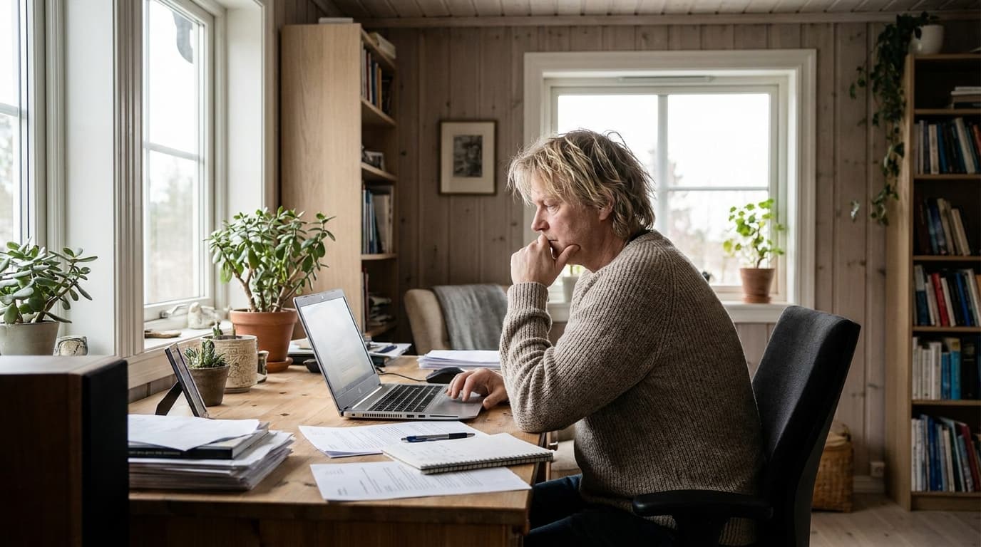 Person vurderer hvilken sparekonto som er best